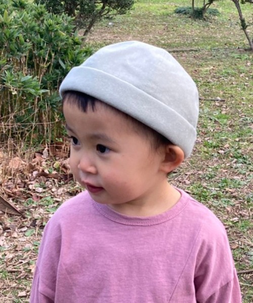 GRIN BUDDY(グリンバディ)の「【GRIN BUDDY/グリンバディ】キッズ ピグメントロールキャップ/Kids Pig Roll Cap(キャップ・キッズ・ブラック/グレー・54)」の5枚目の写真