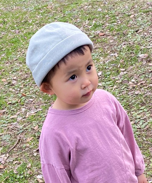 GRIN BUDDY(グリンバディ)の「【GRIN BUDDY/グリンバディ】キッズ ピグメントロールキャップ/Kids Pig Roll Cap(キャップ・キッズ・ブラック/グレー・54)」の3枚目の写真