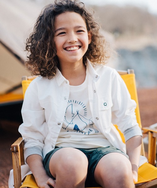 KRIFF MAYER Kid's Collection（クリフメイヤーキッズコレクション）の「ウェットプロテクト半袖T(ティピー)（Tシャツ/カットソー・キッズ・ベージュ/オフホワイト/セージグリーン/チャコール・120/130/140/150/160/170）」の8枚目の写真