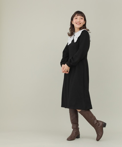 サキシマamp スカラップビックカラーウエストタックワンピース ワンピース ワンピース ドレス Sakishimatokyo サキシマトーキョー のファッション ワンピース セール Zozo限定 Zozo限定 超安い ワンピース