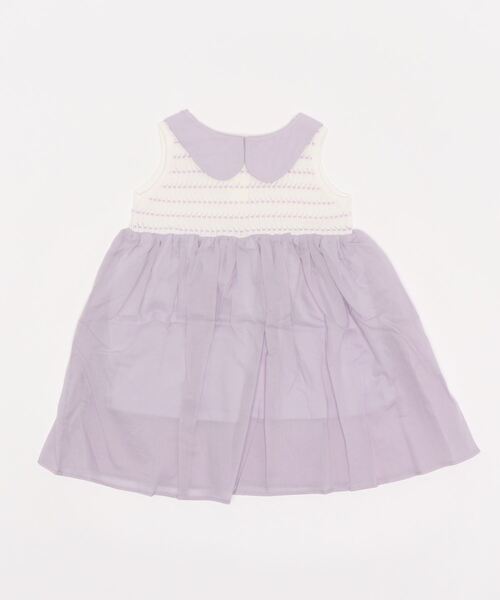 ami amie（アミアミ）の「[85-130]襟付きワンピース（ワンピース・キッズ・イエロー/パープル・115cm/130cm/85cm/100cm）」の3枚目の写真