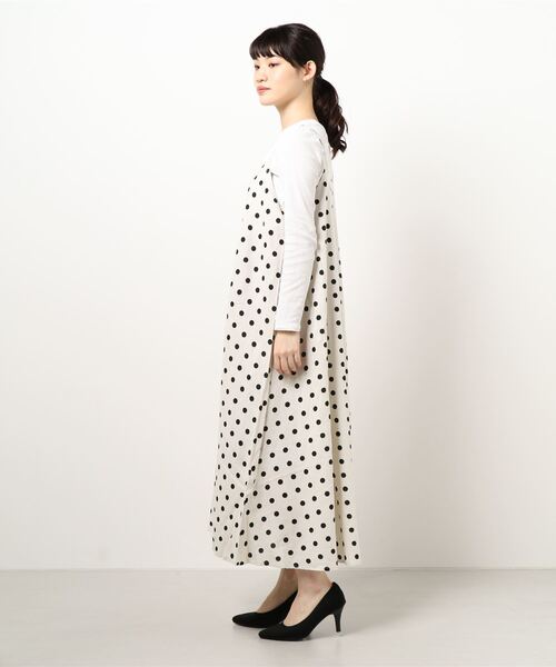 Furryrate（ファーリーレート）の「・furry rate ドットキャミワンピース＊（ワンピース・レディース・モカ/ブラック/ナチュラル・FREE）」の5枚目の写真