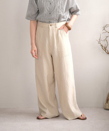ＡＮＤＪ | 【2021/SS】麻混ウエストリボンベイカーストレートパンツ(その他パンツ)