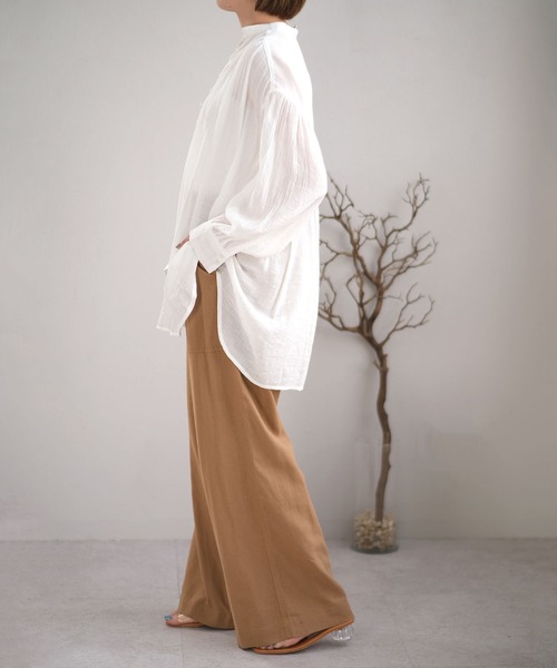 ＡＮＤＪ（アンドジェイ）の「麻混ウエストリボンベイカーストレートパンツ（その他パンツ・レディース・ミント/カーキ/ベージュ/ブラック/ベージュ系その他・M）」の19枚目の写真