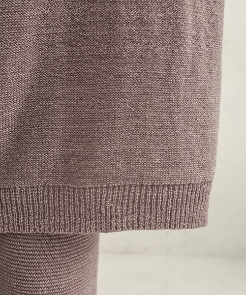 CAPRICIEUX LE'MAGE（カプリシューレマージュ）の「バックスリットVチュニック（ニット/セーター・レディース・ベージュ/パープル・FREE）」の10枚目の写真