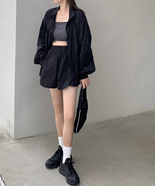 ABITOKYO（アビトーキョー）の「バルーンスリーブジャケットパンツ２点セット（ライダースジャケット・レディース・ブラック/グレー/ベージュ・FREE）」の6枚目の写真