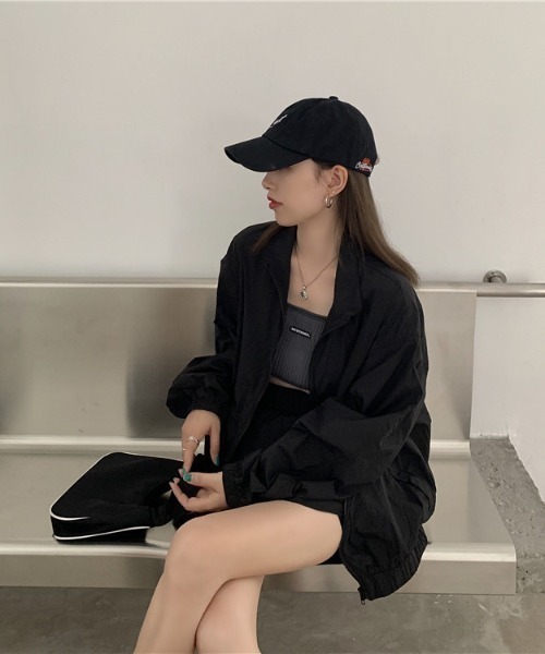 ABITOKYO（アビトーキョー）の「バルーンスリーブジャケットパンツ２点セット（ライダースジャケット・レディース・ブラック/グレー/ベージュ・FREE）」の9枚目の写真