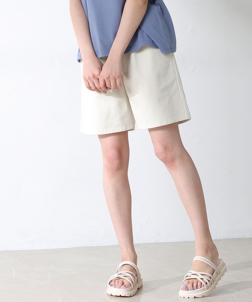 Honeys（ハニーズ）の「イージーハーフパンツ（その他パンツ・レディース・ブラック/カーキ/ダークオレンジ/ベージュ/アイボリー・S/L/M）」の2枚目の写真