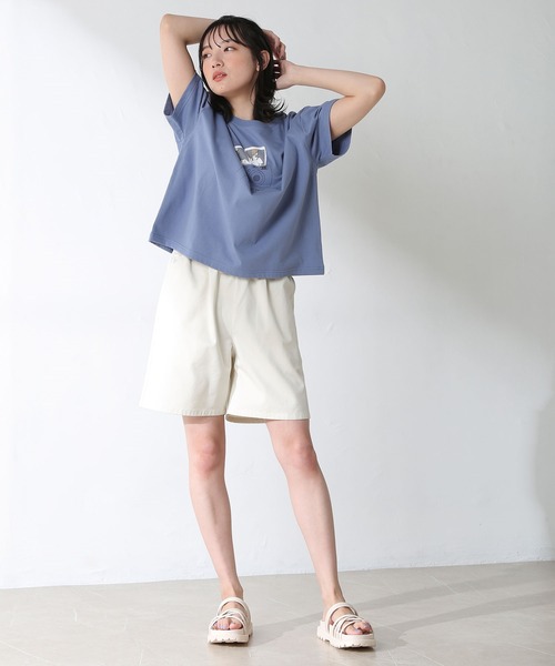 Honeys（ハニーズ）の「イージーハーフパンツ（その他パンツ・レディース・ブラック/カーキ/ダークオレンジ/ベージュ/アイボリー・S/L/M）」の13枚目の写真