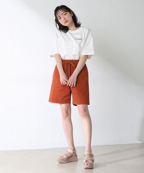 Honeys（ハニーズ）の「イージーハーフパンツ（その他パンツ・レディース・ブラック/カーキ/ダークオレンジ/ベージュ/アイボリー・S/L/M）」の17枚目の写真