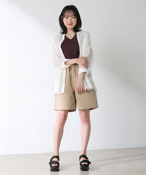 Honeys（ハニーズ）の「イージーハーフパンツ（その他パンツ・レディース・ブラック/カーキ/ダークオレンジ/ベージュ/アイボリー・S/L/M）」の15枚目の写真