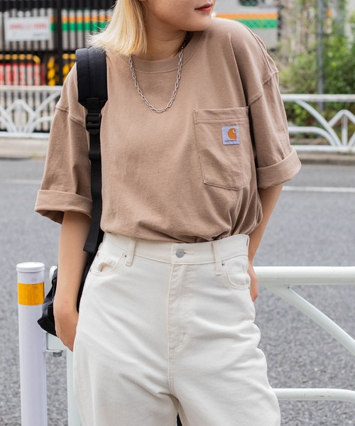 Carhartt（カーハート）の「WEGO/CARHARTT Pocket半袖Tシャツ（Tシャツ/カットソー・メンズ・ブラック/杢グレー/ブルー系その他/ワイン/ダークグレー/ネイビー/ホワイト/ブルー/グリーン系その他/ベージュ・MEDIUM/LARGE/SMALL/X-LARGE）」の5枚目の写真