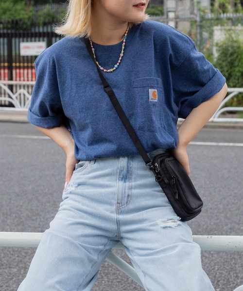 Carhartt（カーハート）の「WEGO/CARHARTT Pocket半袖Tシャツ（Tシャツ/カットソー・メンズ・ブラック/杢グレー/ブルー系その他/ワイン/ダークグレー/ネイビー/ホワイト/ブルー/グリーン系その他/ベージュ・MEDIUM/LARGE/SMALL/X-LARGE）」の8枚目の写真