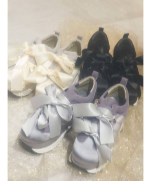 merry jenny（メリージェニー）の「リボンスニーカー（スニーカー・レディース・ブラック/アイボリー/ライトブルー・SMALL/MEDIUM/LARGE）」の19枚目の写真