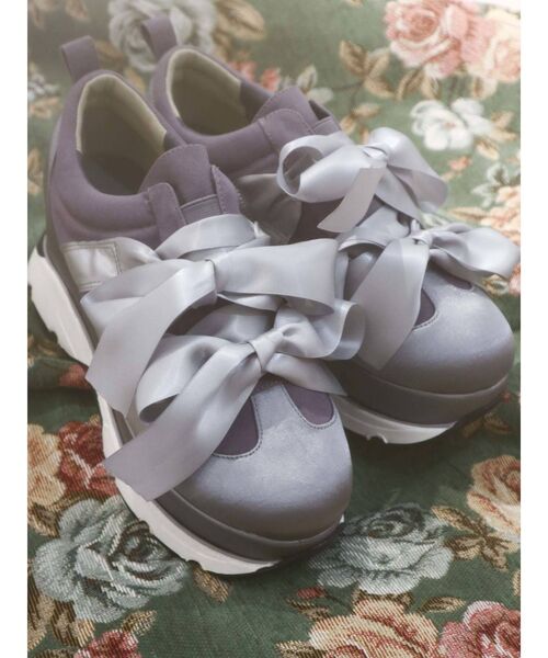 merry jenny（メリージェニー）の「リボンスニーカー（スニーカー・レディース・ブラック/アイボリー/ライトブルー・SMALL/MEDIUM/LARGE）」の9枚目の写真