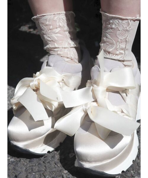 merry jenny（メリージェニー）の「リボンスニーカー（スニーカー・レディース・ブラック/アイボリー/ライトブルー・SMALL/MEDIUM/LARGE）」の17枚目の写真