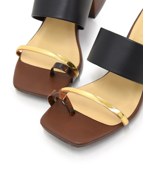 NOFALL（ノーフォール）の「アシメトングスクエアチャンキーヒールサンダル（サンダル・レディース・ブラック系その他/ブラウン系その他/ホワイト系その他/ベージュ系その他・SS/M/S/LL/L/3L）」の6枚目の写真