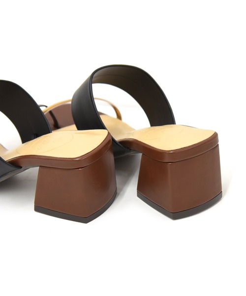 NOFALL（ノーフォール）の「アシメトングスクエアチャンキーヒールサンダル（サンダル・レディース・ブラック系その他/ブラウン系その他/ホワイト系その他/ベージュ系その他・SS/M/S/LL/L/3L）」の7枚目の写真