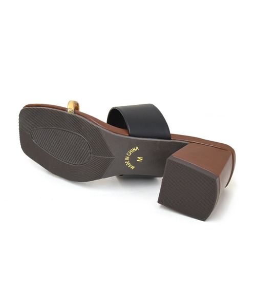 NOFALL（ノーフォール）の「アシメトングスクエアチャンキーヒールサンダル（サンダル・レディース・ブラック系その他/ブラウン系その他/ホワイト系その他/ベージュ系その他・SS/M/S/LL/L/3L）」の9枚目の写真