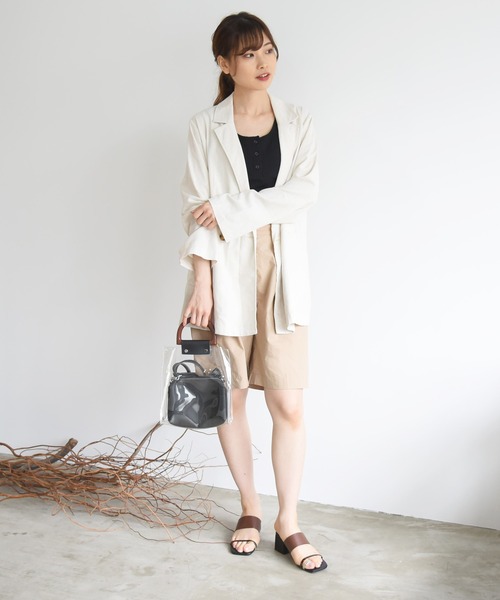 NOFALL（ノーフォール）の「アシメトングスクエアチャンキーヒールサンダル（サンダル・レディース・ブラック系その他/ブラウン系その他/ホワイト系その他/ベージュ系その他・SS/M/S/LL/L/3L）」の12枚目の写真