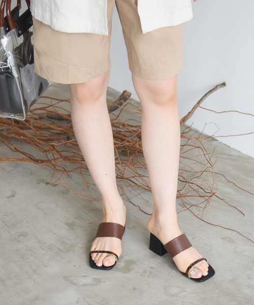 NOFALL（ノーフォール）の「アシメトングスクエアチャンキーヒールサンダル（サンダル・レディース・ブラック系その他/ブラウン系その他/ホワイト系その他/ベージュ系その他・SS/M/S/LL/L/3L）」の17枚目の写真