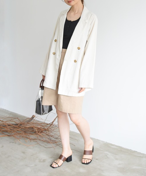 NOFALL（ノーフォール）の「アシメトングスクエアチャンキーヒールサンダル（サンダル・レディース・ブラック系その他/ブラウン系その他/ホワイト系その他/ベージュ系その他・SS/M/S/LL/L/3L）」の15枚目の写真