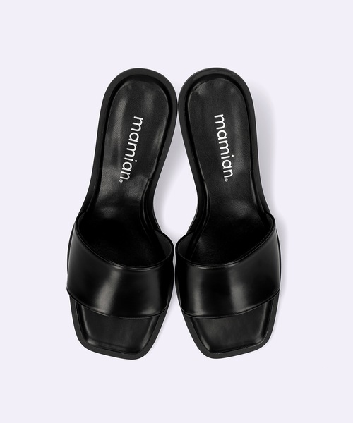 MAMIAN(マミアン)の「スクエアトゥ クリアヒール ミュール (5.5cmヒール)(サンダル・レディース・ミント/ブラック/クリア/アイボリー・L/S/M)」の20枚目の写真