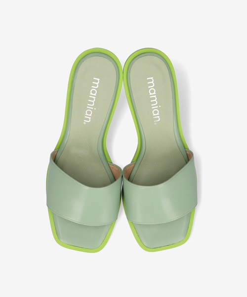 MAMIAN(マミアン)の「スクエアトゥ クリアヒール ミュール (5.5cmヒール)(サンダル・レディース・ミント/ブラック/クリア/アイボリー・L/S/M)」の16枚目の写真