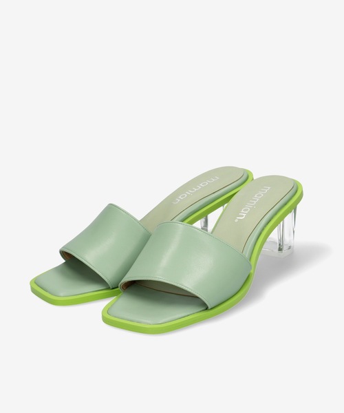 MAMIAN(マミアン)の「スクエアトゥ クリアヒール ミュール (5.5cmヒール)(サンダル・レディース・ミント/ブラック/クリア/アイボリー・L/S/M)」の21枚目の写真