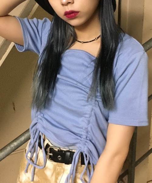 WEGO（ウィゴー）の「WEGO/ダブルシャーリングT（Tシャツ/カットソー・レディース・ブラック/サックスブルー/ライム/ホワイト系その他5/その他1・FREE）」の4枚目の写真