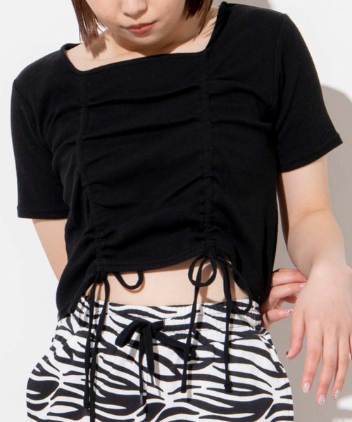 WEGO（ウィゴー）の「WEGO/ダブルシャーリングT（Tシャツ/カットソー・レディース・ブラック/サックスブルー/ライム/ホワイト系その他5/その他1・FREE）」の2枚目の写真