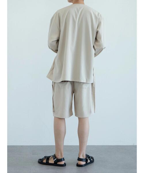 koe（コエ）の「ドライタッチポリトロノーカラージャケット*（ブルゾン・レディース・ライトベージュ/ブラック・L/M）」の14枚目の写真