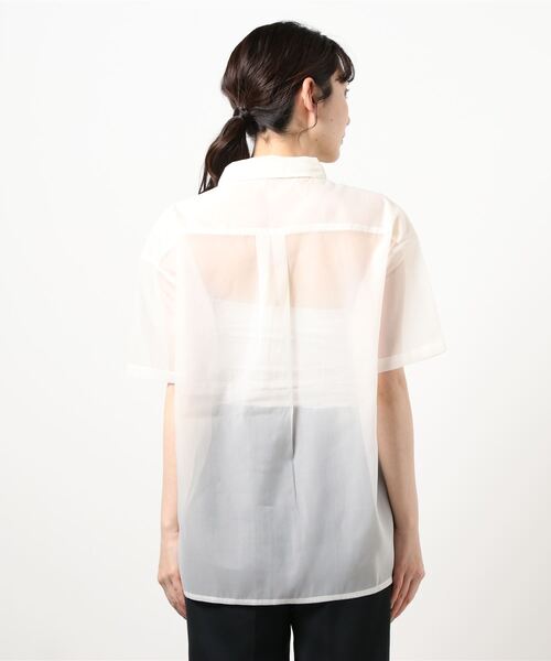 mimi toujours（ミミトゥジュール）の「シャツ シアー オーガンジー omom×mimi toujours（シャツ/ブラウス・レディース・オフホワイト/サックスブルー・M）」の7枚目の写真