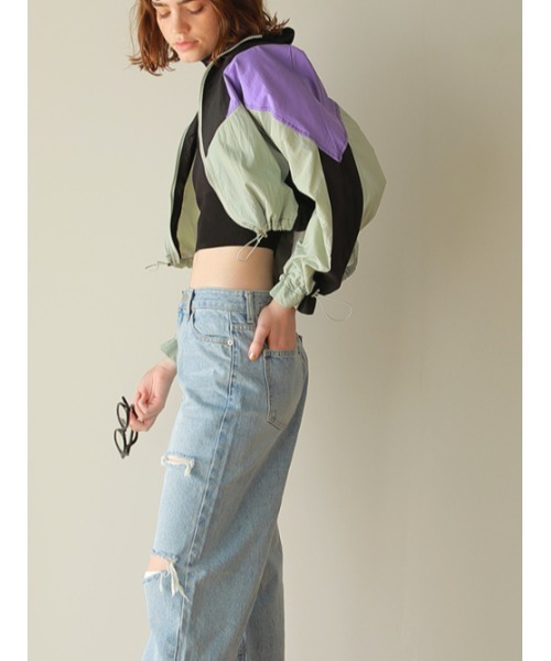 AMAIL（アマイル）の「スポーティーブルゾン（ブルゾン・レディース・ネイビー/ブラウン・FREE）」の13枚目の写真