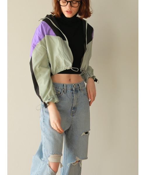 AMAIL（アマイル）の「スポーティーブルゾン（ブルゾン・レディース・ネイビー/ブラウン・FREE）」の10枚目の写真