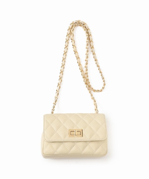 La TOTALITE（ラトータリテ）の「【MILOS/ミロス】キルティングチェーンバッグ◆（ショルダーバッグ・レディース・ナチュラル/ブルー/オレンジ/ブラック/ベージュ/グリーン・FREE）」の9枚目の写真