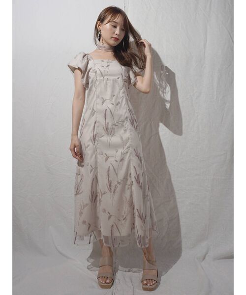 MERCURYDUO（マーキュリーデュオ）の「チュールエスニックエンブロイダリーワンピース（ワンピース・レディース・アイボリー/ミント・SMALL/MEDIUM）」の8枚目の写真