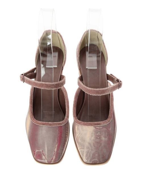 merry jenny（メリージェニー）の「gemベロアヒールシューズ（パンプス・レディース・ピンク/アイボリー/ミント・MEDIUM/LARGE）」の6枚目の写真