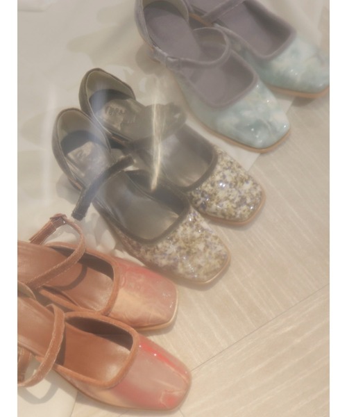 merry jenny（メリージェニー）の「gemベロアヒールシューズ（パンプス・レディース・ピンク/アイボリー/ミント・MEDIUM/LARGE）」の16枚目の写真