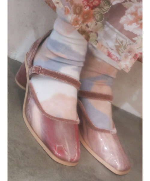 merry jenny（メリージェニー）の「gemベロアヒールシューズ（パンプス・レディース・ピンク/アイボリー/ミント・MEDIUM/LARGE）」の17枚目の写真