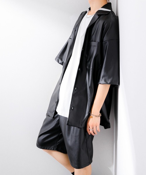 美品 Adoon Plain アドーンプレーン フェイクレザー ロング コート 美品 Adoon Plain アドーンプレーン フェイクレザー ロング コート