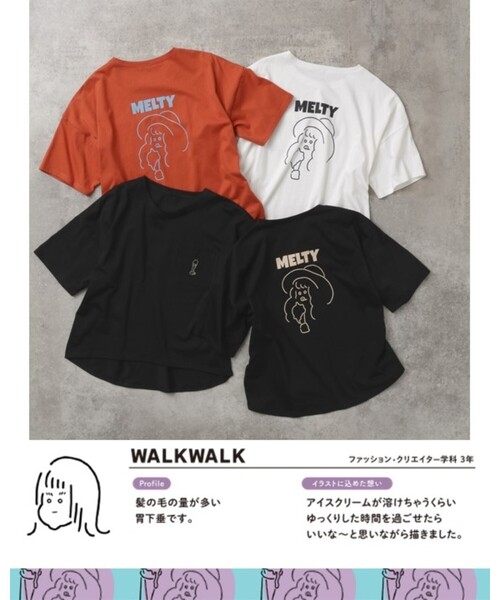 Cutie Blonde(キューティーブロンド)の「◆【S-L】ホリディ前ポケットコラボTシャツ(Tシャツ/カットソー・レディース・ブラック/オフホワイト/カーキ/オレンジ系その他2/ホワイト系3/ブラック系・01/02/03)」の11枚目の写真