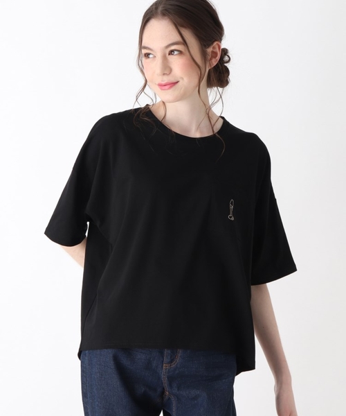 Cutie Blonde(キューティーブロンド)の「◆【S-L】ホリディ前ポケットコラボTシャツ(Tシャツ/カットソー・レディース・ブラック/オフホワイト/カーキ/オレンジ系その他2/ホワイト系3/ブラック系・01/02/03)」の12枚目の写真