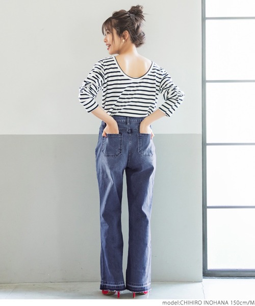 coca（coca）（コカ）の「リメイク風カットオフストレッチデニム（デニムパンツ・レディース・ブルー・M/L）」の5枚目の写真