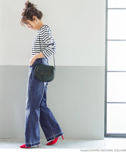 coca（coca）（コカ）の「リメイク風カットオフストレッチデニム（デニムパンツ・レディース・ブルー・M/L）」の8枚目の写真