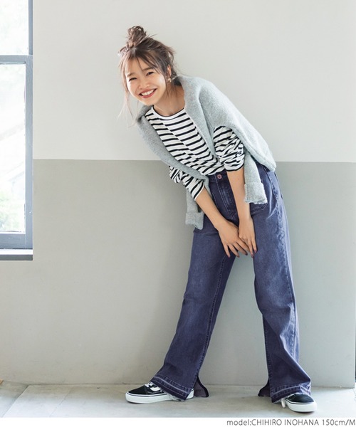 coca（coca）（コカ）の「リメイク風カットオフストレッチデニム（デニムパンツ・レディース・ブルー・M/L）」の10枚目の写真