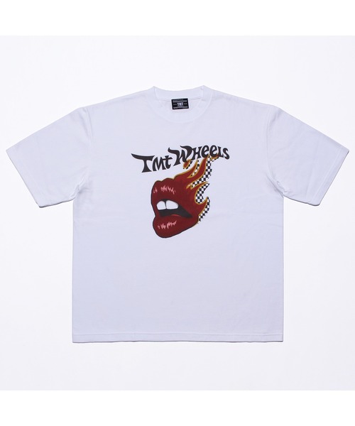 TMT(ティーエムティー)の「S/SL LOOSE FIT TEE(TMT WHEELS)(Tシャツ/カットソー・メンズ・ブラック/ホワイト/パープル・X-LARGE/MEDIUM/LARGE)」の1枚目の写真