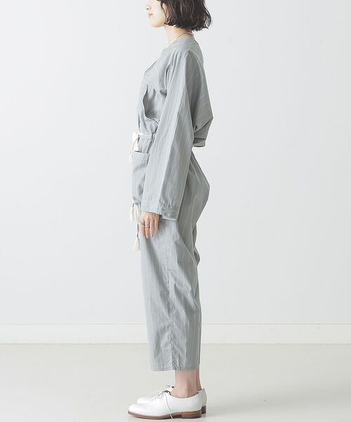 BEAMS LIGHTS（ビームスライツ）の「KiiRA / ストライプ ジャンプスーツ（サロペット/オーバーオール・レディース・ライトブルー/ライトブラウン・ONE SIZE）」の7枚目の写真