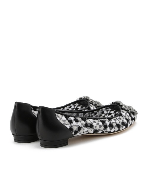 MANOLO BLAHNIK マノロブラニク レース フラットシューズ パンプス