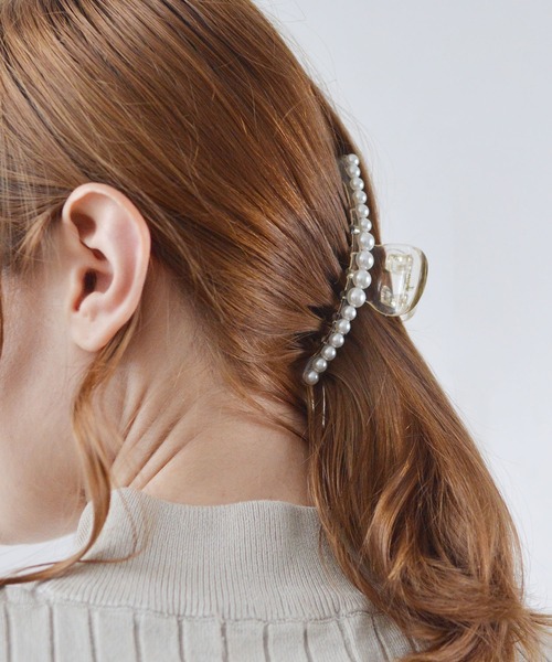 ma chere Cosette?(マシェールコゼット)の「パールクリアバンスクリップ(バレッタ/ヘアクリップ・レディース・クリア・FREE)」の3枚目の写真